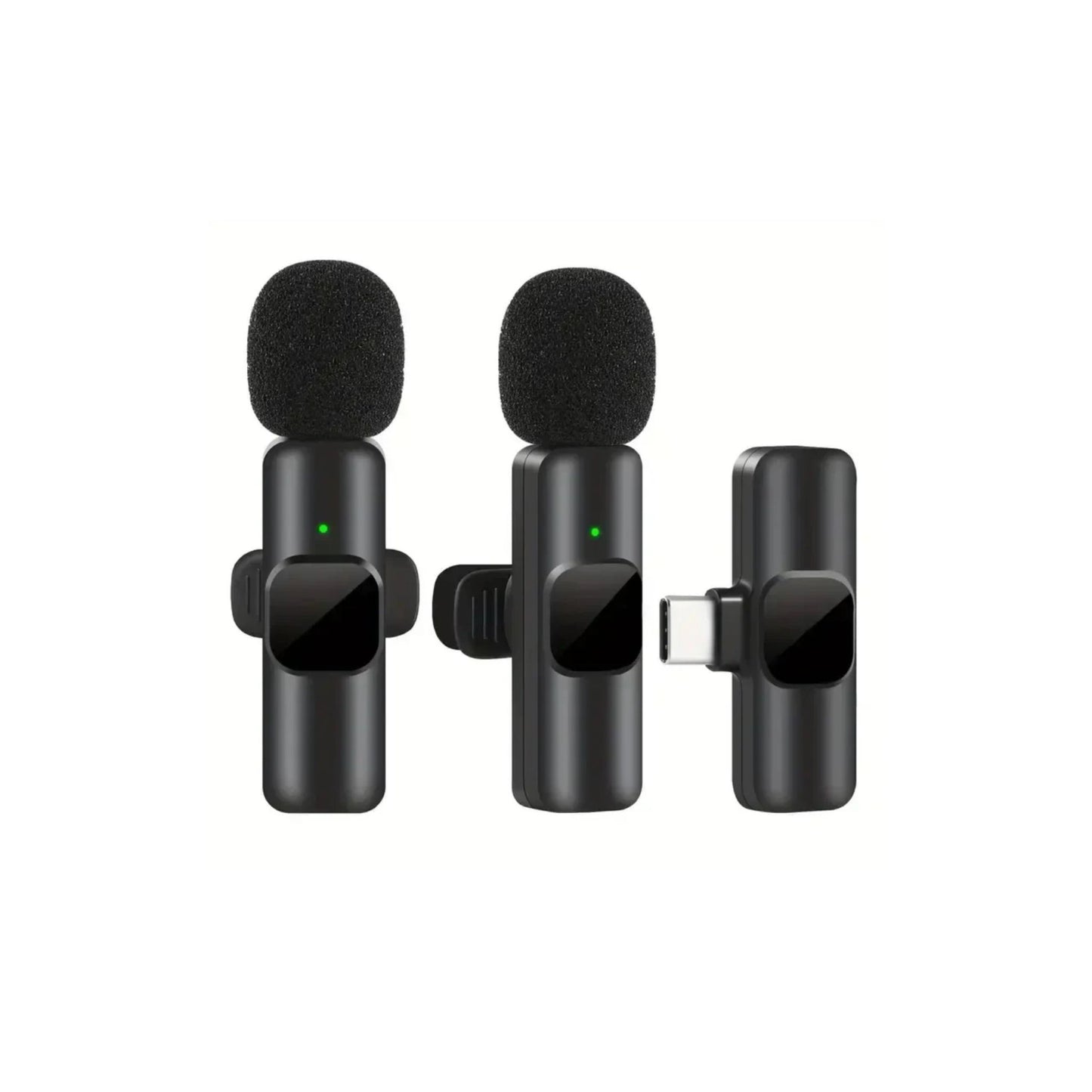 Mini micrófono de solapa inalámbrico para Iphone, Ipad, telefono tipo C (2 en 1)